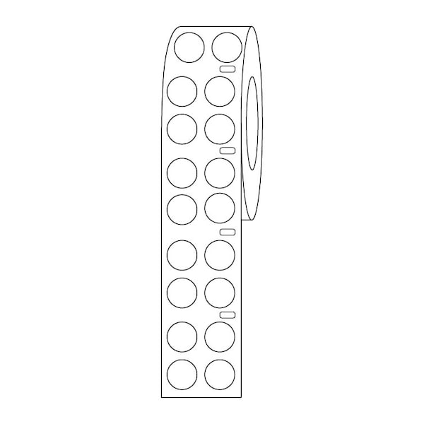 Label Roll, Cryo, Direct Thermal, 13mm Dots, for 2.0mL Tubes, Yellow, 4000PK